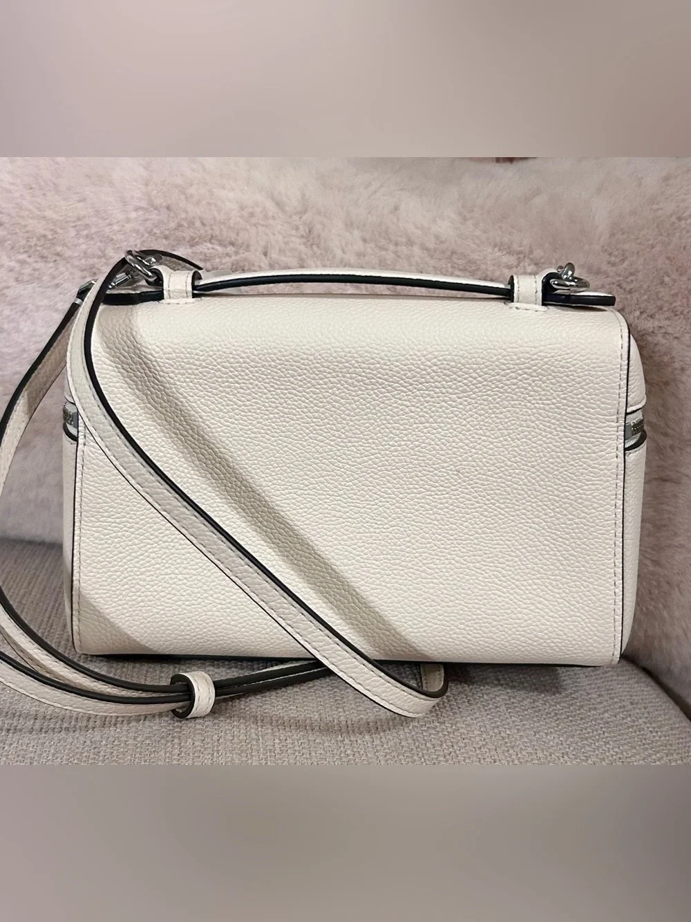Tory Burch - NWT - Romy Slim Top Handle Crossbody light cream/white